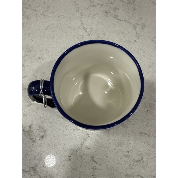 Chinoiserie BUTTERFLY Cobalt Blue White Floral by 10 Strawberry Street BELLA Mug - Picture 2 of 4